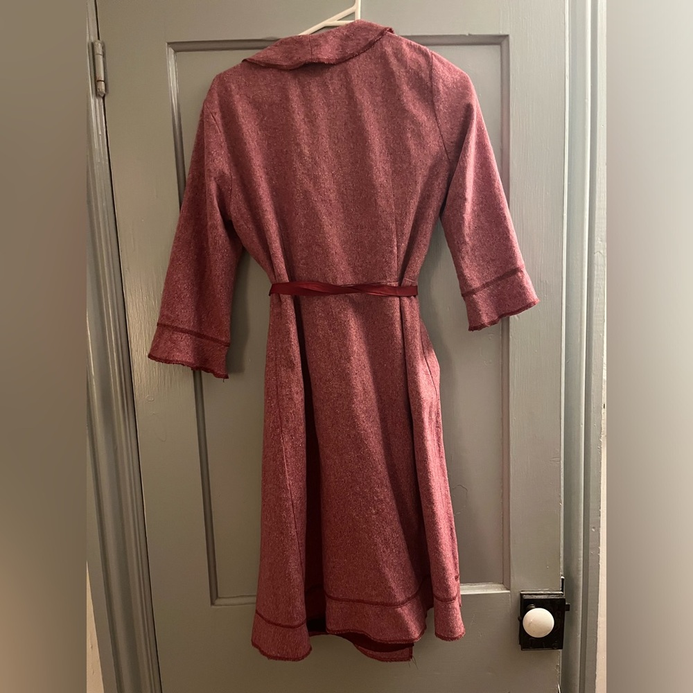 Vintage pink wool kookai wrap dress